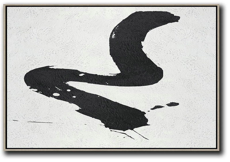 Abstract Artwork Online,Oversized Horizontal Minimal Art On Canvas - Big Wall Art For Living Room
